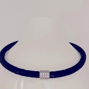 NEW Leather necklace with sparkly charm with Swarovski crystals & FREE backpack